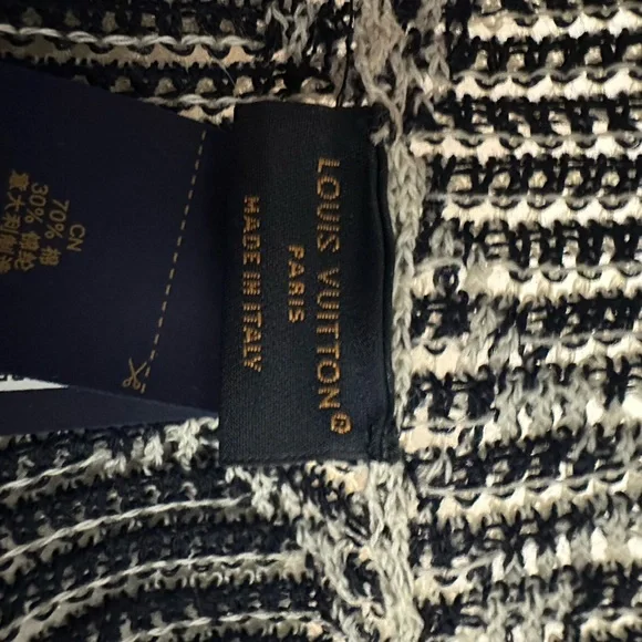 Louis Vuitton Blue and White Knit Hat
